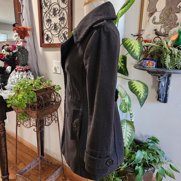 Ambiance Apparel Dark Grey Wool Blend Jacket - Picture 2 of 5